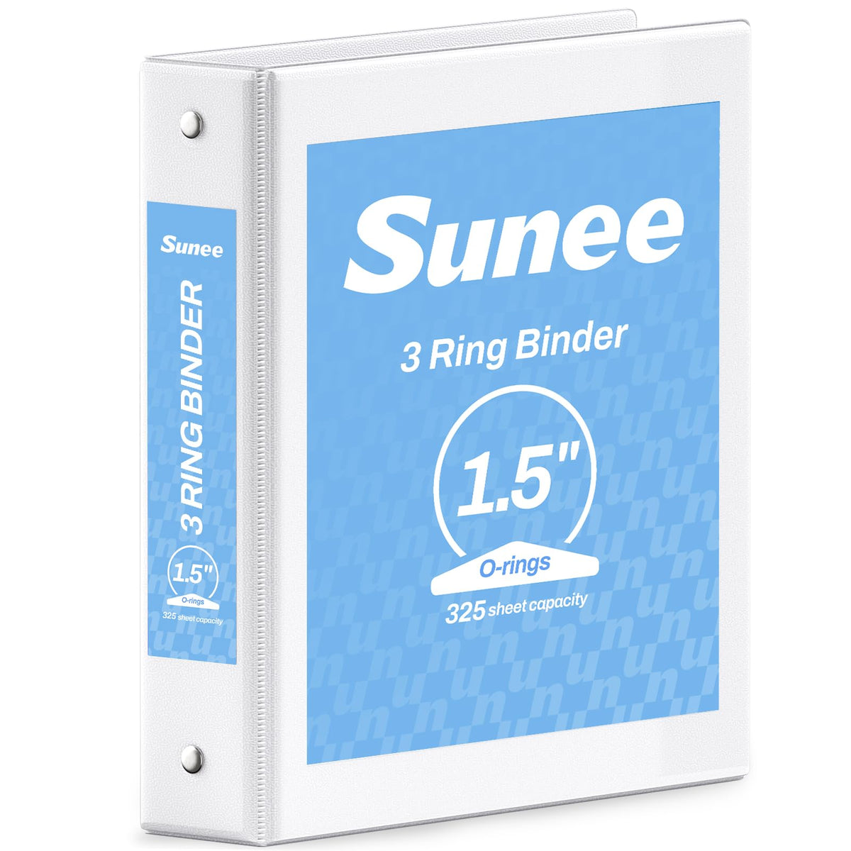 SUNEE 3 Ring Binder 1/2 Inch 1 Pack, Clear View Binder Three Ring PVC-Free (Fit 8.5x11 Inches) for School or Office Supplies, Black