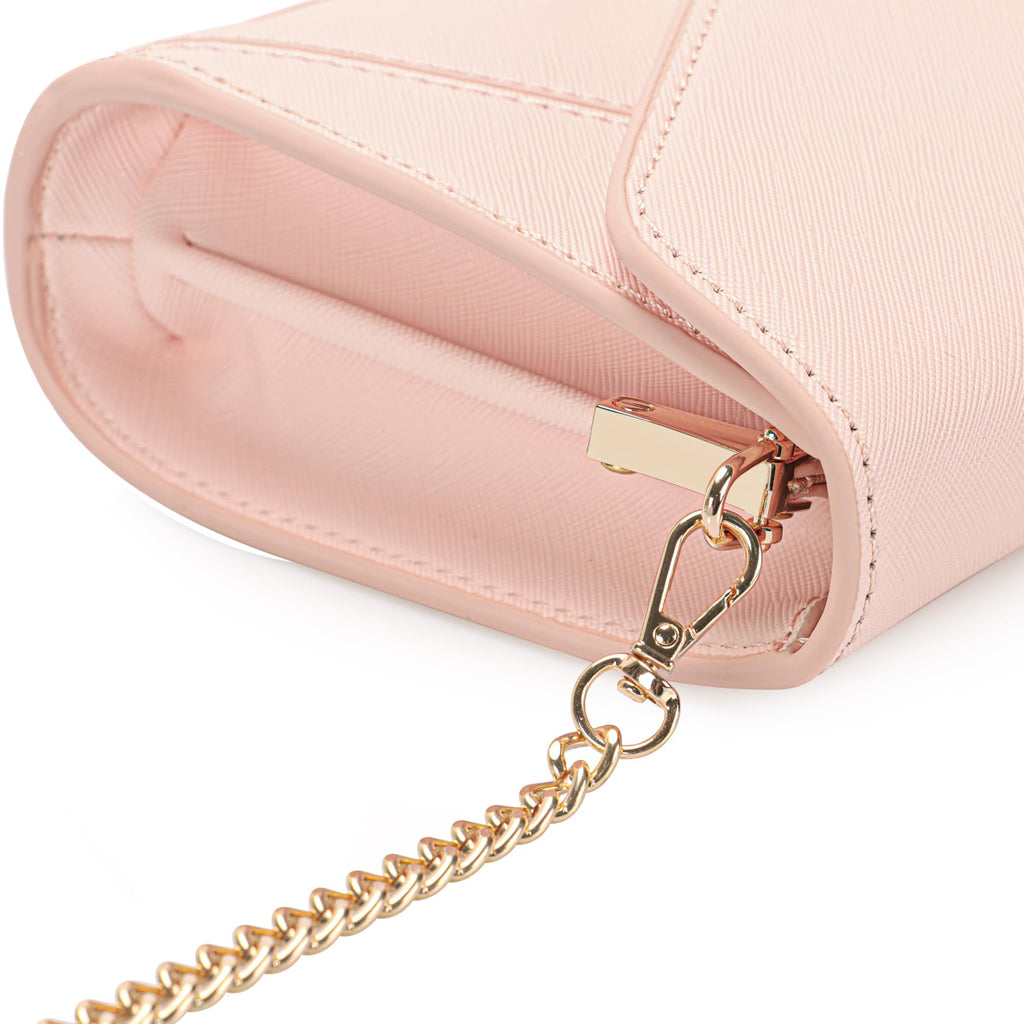 DEXMAY Women Envelope Clutch Faux Saffiano Leather Evening Handbag Foldover Clutch Bag Formal Dressy Purse