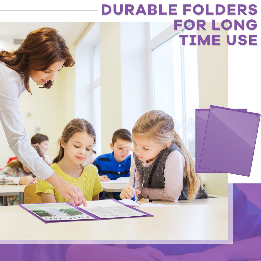 Henoyso 72 Pcs Plastic Take Home Folders with 2 Pockets Parent Teacher Classroom Communication Homework Folder for Students Parent Teacher Connect (Blue)