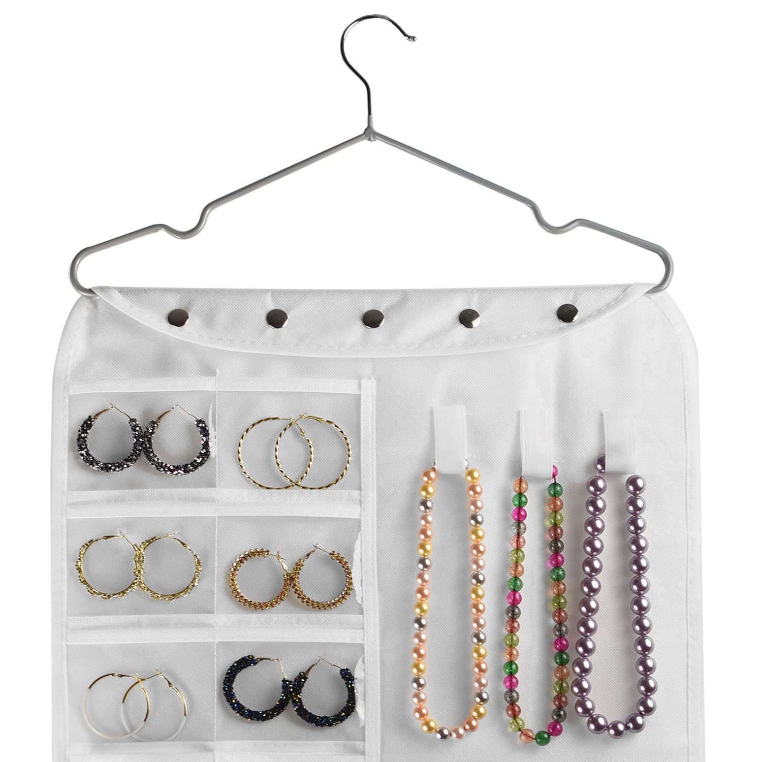 BB Brotrade Hanging Jewelry Organizer,Accessories Organizer,80 Pocket Organizer for Holding Jewelries（Beige）