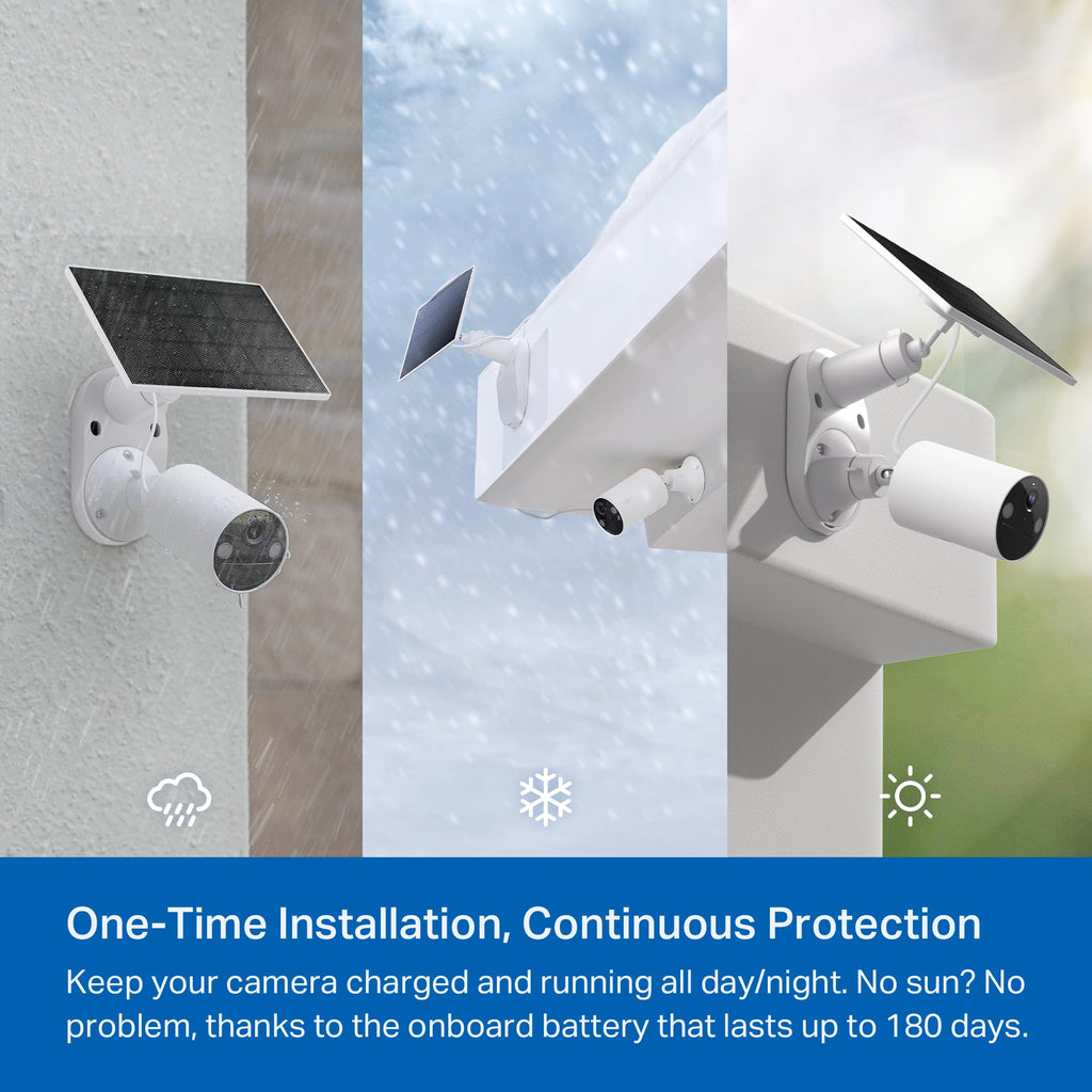 Tapo by TP-Link Wireless Outdoor Security Camera, 1080P, Up to 180 Days Battery Life, Free Person Detection, SD/Cloud Storage, Spotlight Color Night Vision, Alarm, No Hub Needed, Black, C403