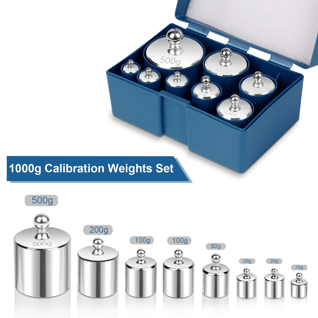 QP Calibration Weights, 50 Gram Scale Weights, OIML Class M1 High Precision Stainless Steel Scale Balance Weights with Chrome Finish, Calibration Weights for Digital Scale, Kitchen Scale, Pocket Scale