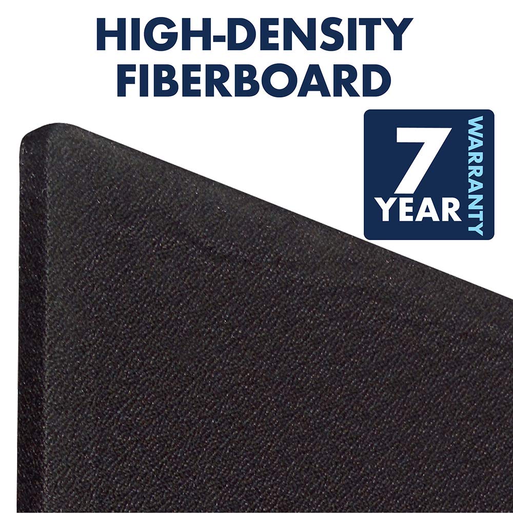 Quartet Bulletin Board 48"W x 36"H Fabric Cork Board Alternative for Office School or Home Décor, Black (7684BK)