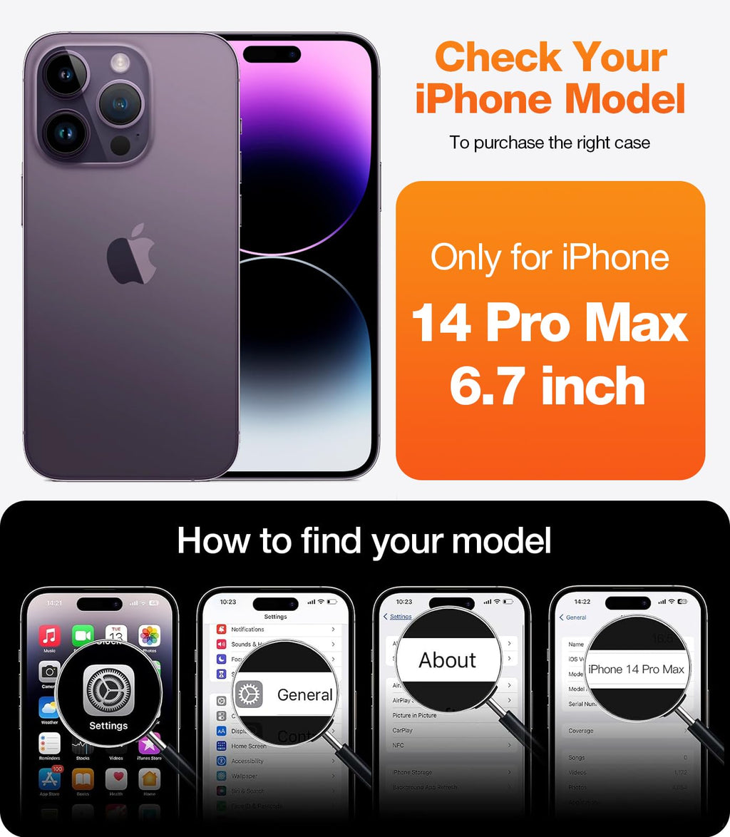 TORRAS for iPhone 13 Pro Max Case Translucent Black | Strong Magnetic & Seamless Stand, Fit for MagSafe, Military-Grade Drop Protection, Sturdy Adjustable Built-in Kickstand, Slim Matte Finish