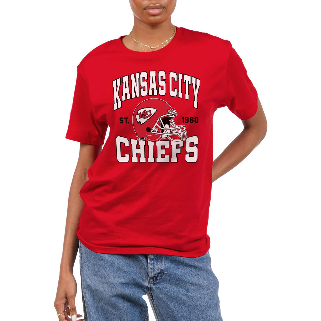 Junk Food Clothing x NFL - Team Helmet - Short Sleeve Fan Shirt for Men and Women - Officially Licensed NFL Apparel