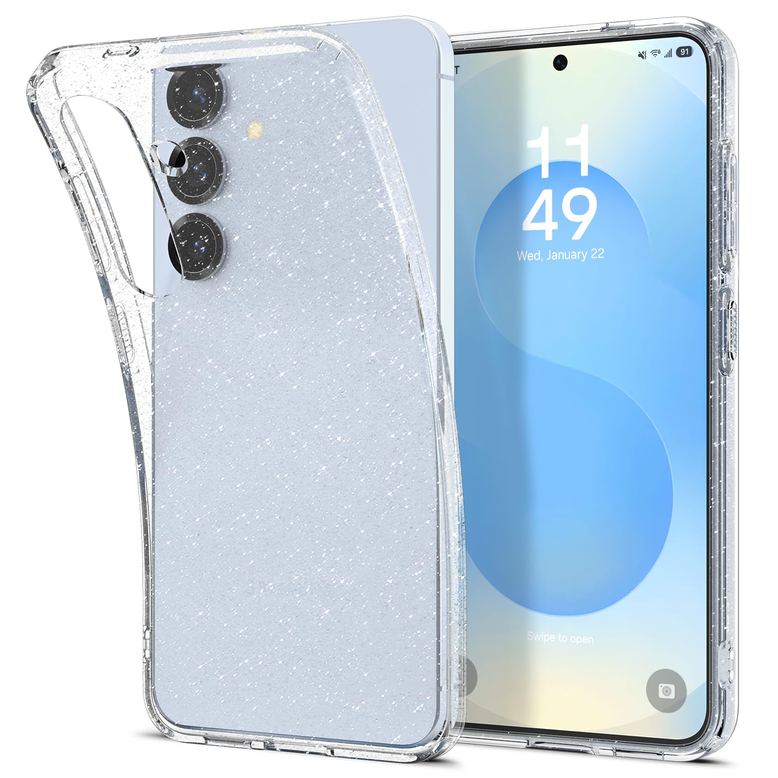 Spigen Liquid Crystal Designed for Galaxy S24 Case (2024) [Military-Grade Protection] - Crystal Clear
