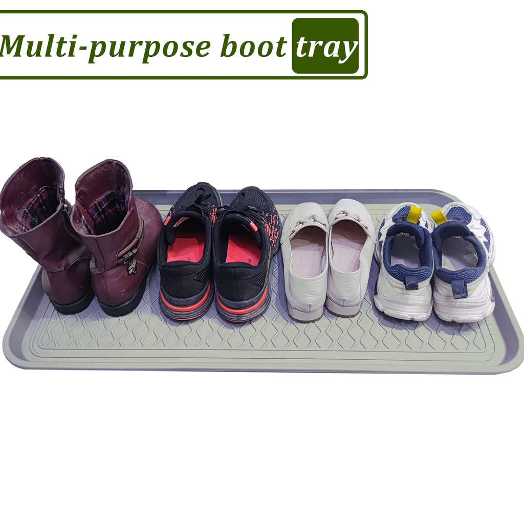 2 Pack Large Multifunctional Tray Mat Washable Indoor or Outdoor Tray Mat for Shoes Boots Plants Pots Paint Tins Pet Bowls Car Storage, 30 x 15 x 1.2 Inches