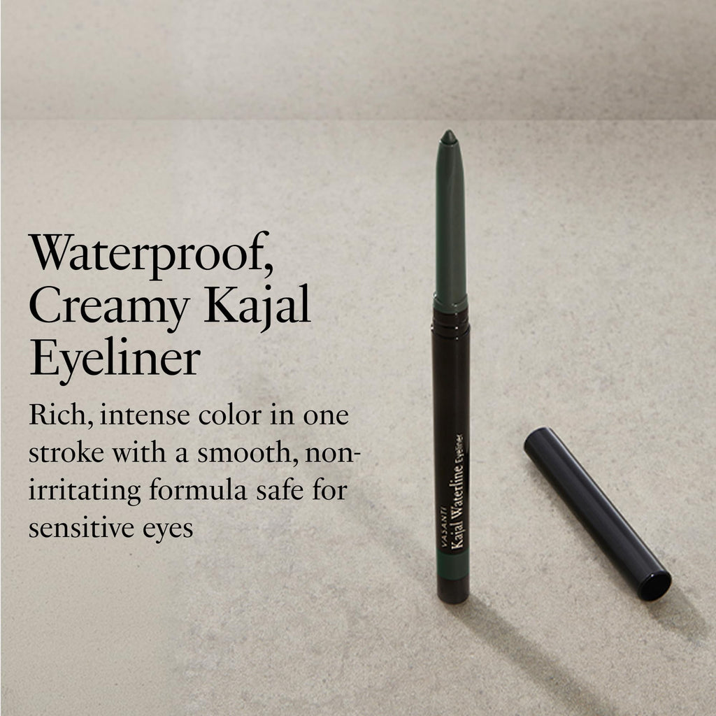 VASANTI Kajal Waterline Eyeliner (Hazel Brown) | Long-Lasting, Blendable Waterline Eye Liner | Smudge-Proof and Water-Resistant Eyeliner Pencil for Sensitive Eyes | Ophthalmologist Approved & Tested