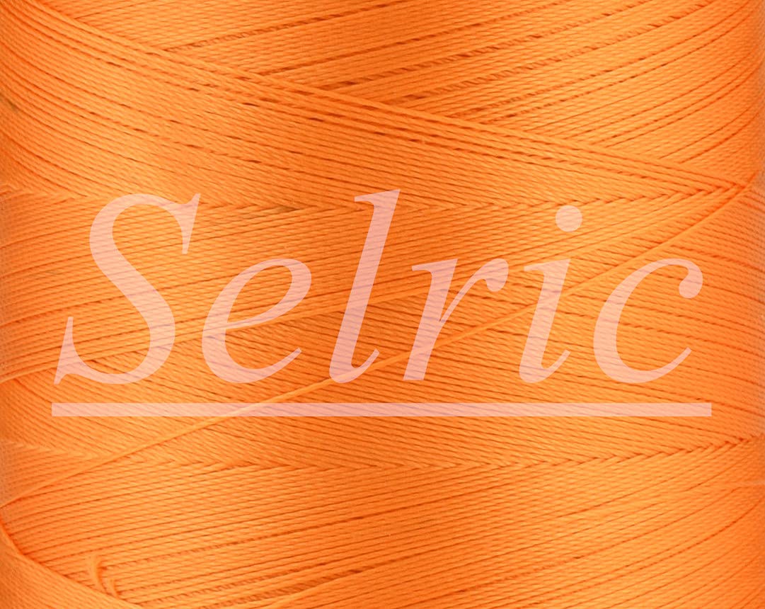 Selric UV Resistant High Strength Polyester Thread #69 T70 Size 210D/3 for Upholstery, Outdoor Market, Drapery, Beading, Purses, Leather （(Light) Yellow）