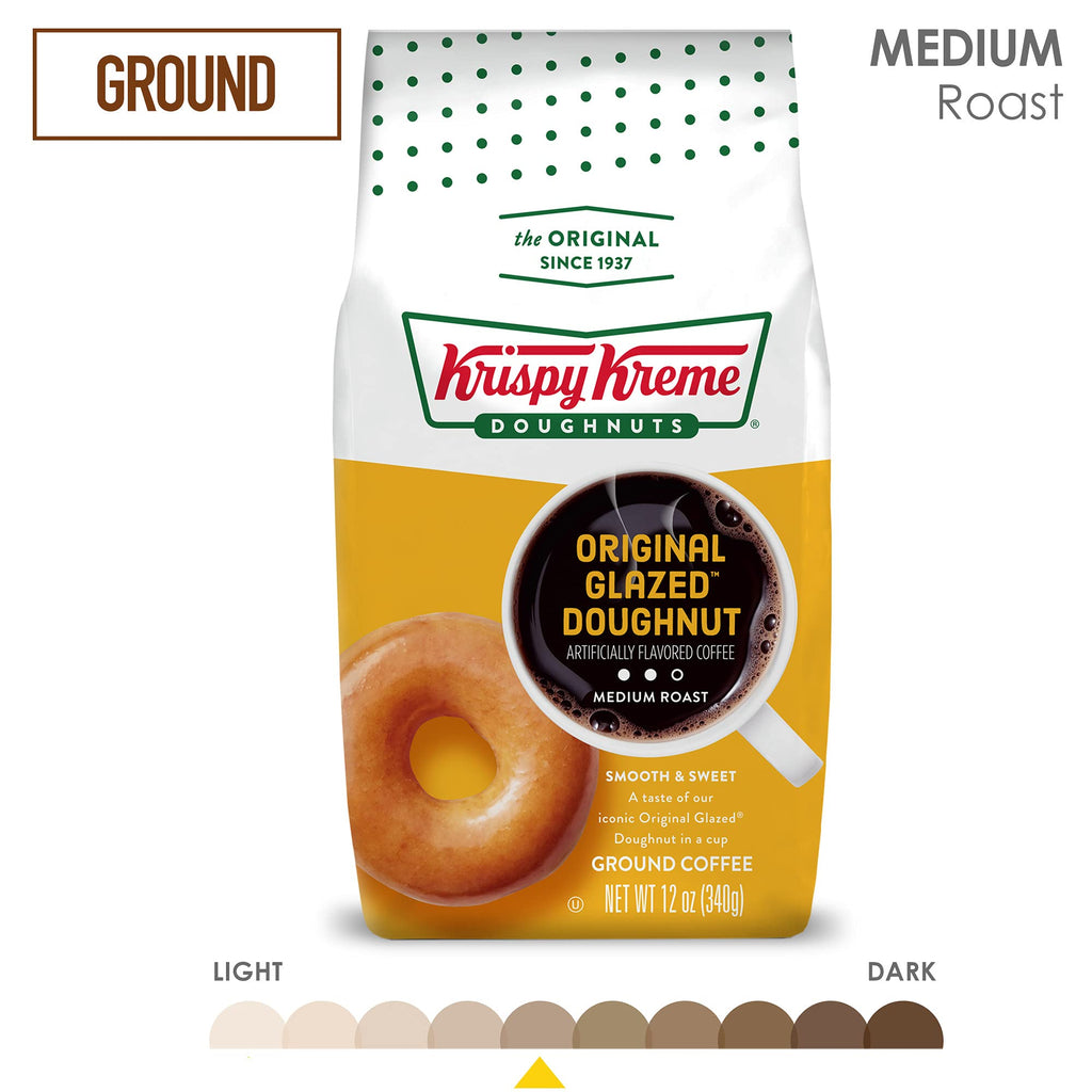 Krispy Kreme Doughnuts, Classic, Ground Coffee, Medium Roast, Bagged 12oz