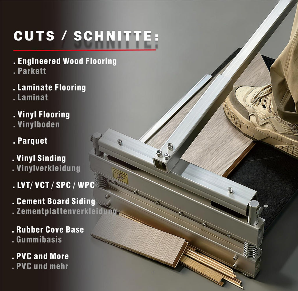 Heavy Duty Laminate/Vinyl Plank Cutter 13"; Instant 15/30/45 Angles to Cut Laminate, All Vinyl Planks, Engineer Wood, Siding & More in Just 1 Step; Super Cost-effective for Thanksgiving！
