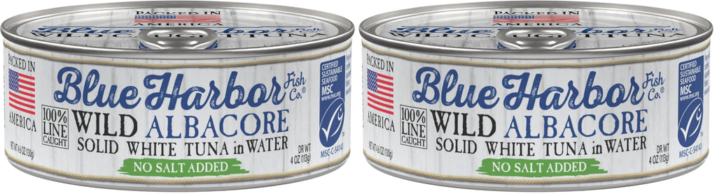 Blue Harbor Fish Co. Wild Albacore Tuna in Water with No Salt Added, 4.6 Ounce