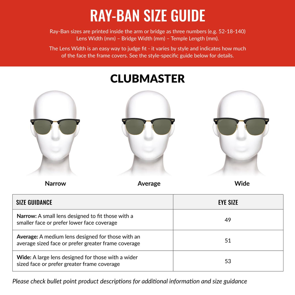 Ray-Ban RB3016 Clubmaster Classic Square Sunglasses for Men for Women