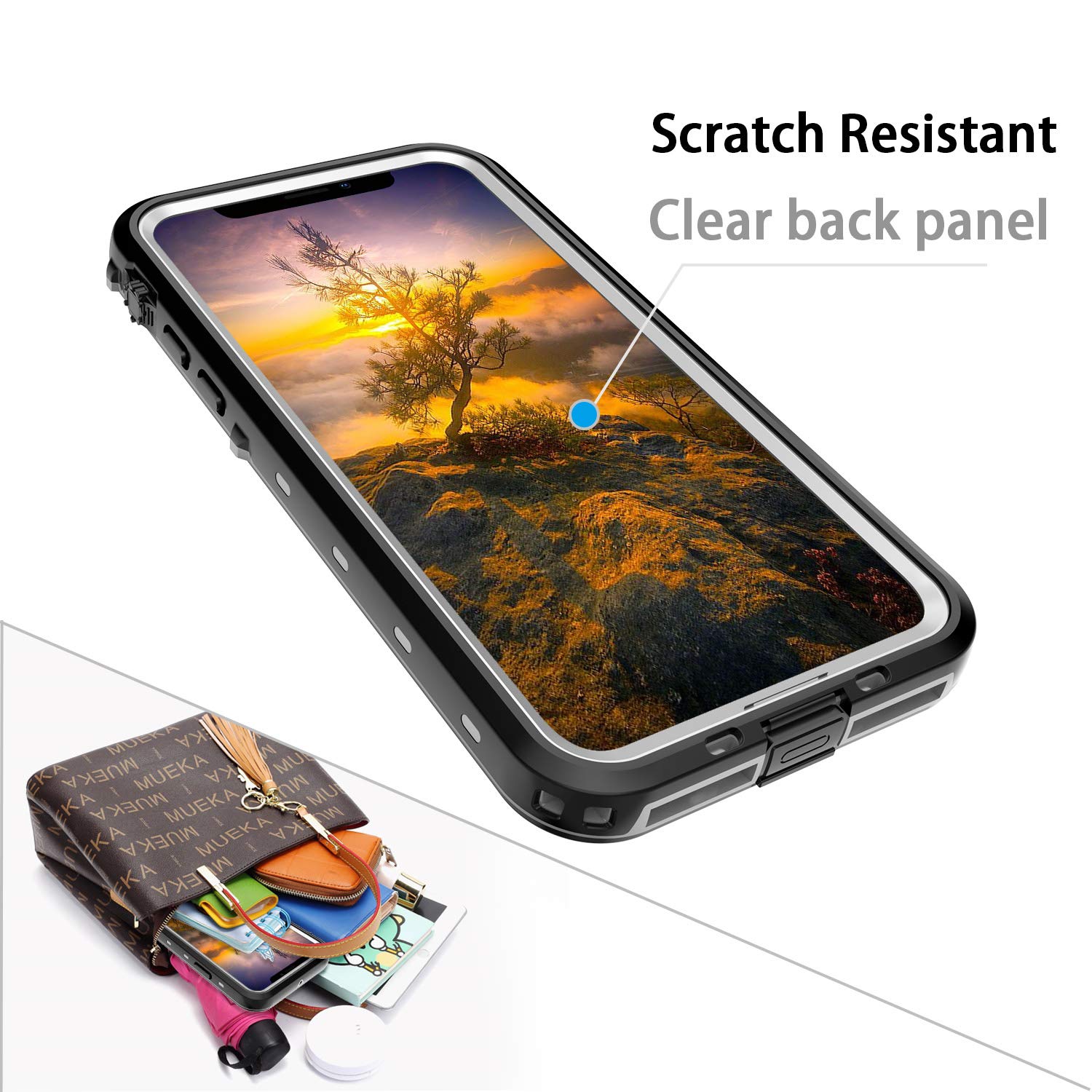 iPhone 13 Pro Case, Waterproof & Shockproof Phone Case, Full Protection, IP68, 6.1 Inch, Black