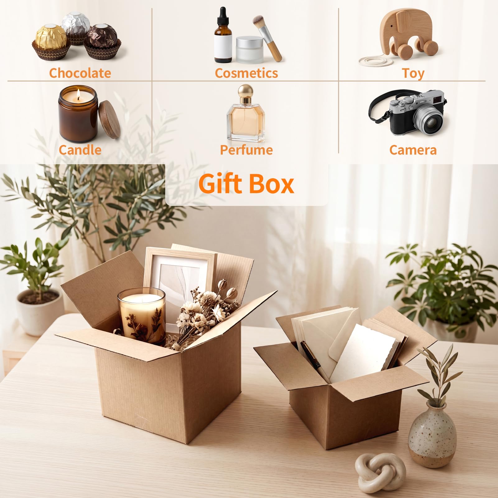 Hoikwo 40 Pack 4x4x2 Shipping Boxes for Small Business, Black Packaging Cardboard Boxes, Moving Mailing Packing Box