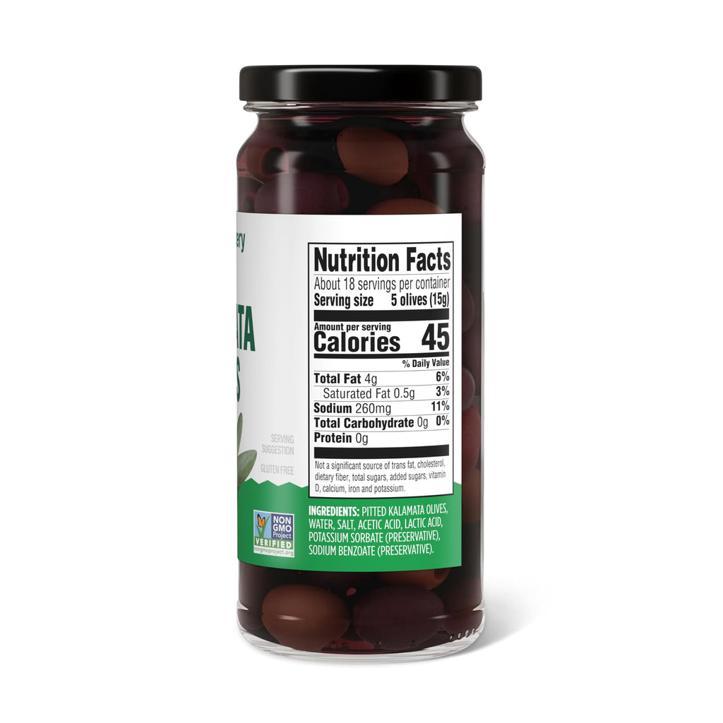 Amazon Grocery, Pitted Ripe Olives, Large, 6 Oz