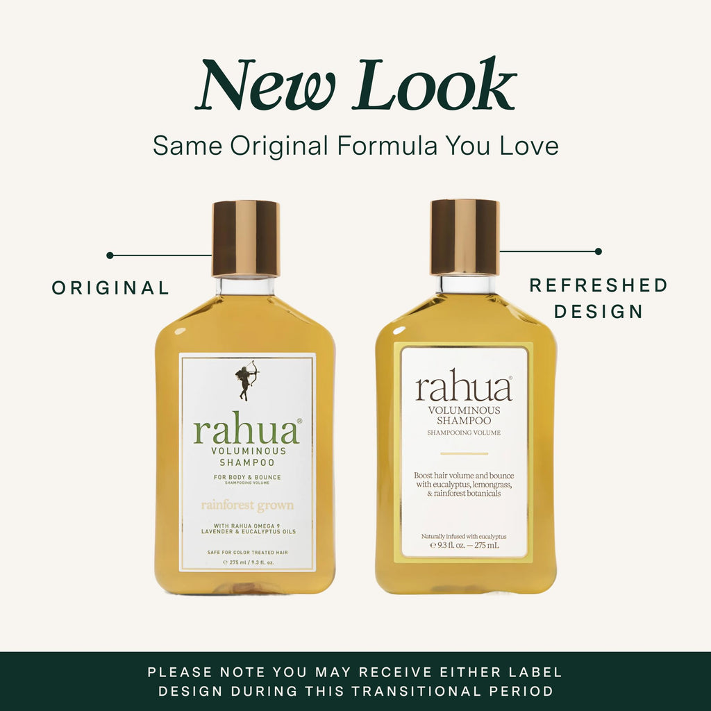 Rahua Voluminous Shampoo, Vegan Hair Care for Fine to Medium Hair, Gentle Cleansing Formula with Rahua Oil, Quinoa Protein, Green Tea, Aloe & Lemongrass, Lavender & Eucalyptus Scent