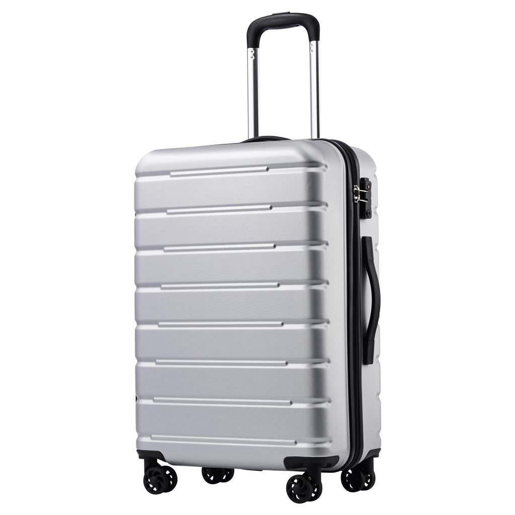 Coolife Luggage Suitcase Carry-on Spinner TSA Lock USB Port Expandable (only 28’’) Lightweight Hardside Luggage (Teal Blue, S(20in_carry on))