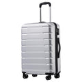 Coolife Luggage Suitcase Carry-on Spinner TSA Lock USB Port Expandable (only 28’’) Lightweight Hardside Luggage (Teal Blue, S(20in_carry on))