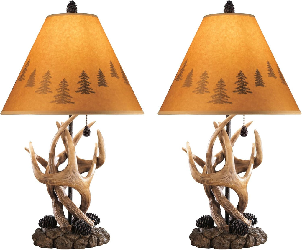 Signature Design by Ashley Derek Rustic Table Lamps, Living Room, Set of 2