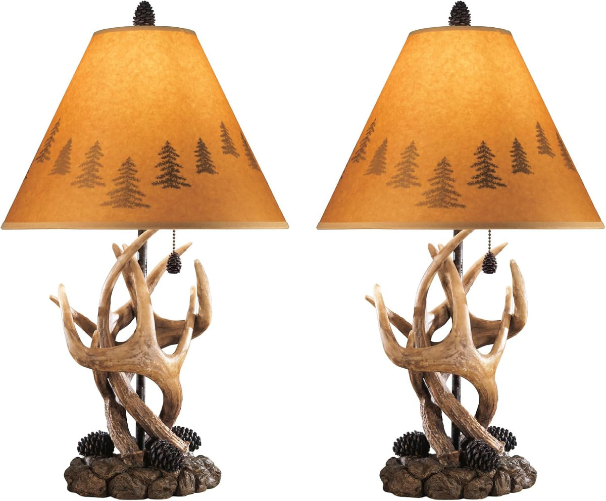Signature Design by Ashley Derek Rustic Table Lamps, Living Room, Set of 2