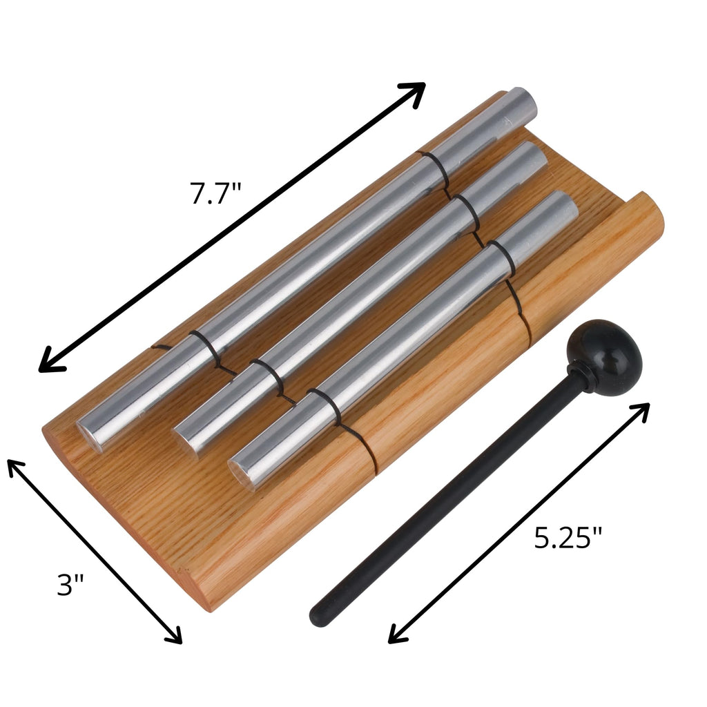 Woodstock Wind Chimes Zenergy Solo Hand Chime, Silver (7") Musically Tuned for Meditation, Yoga and Mindfulness, Bell Percussion Instrument For Teachers and Classrooms