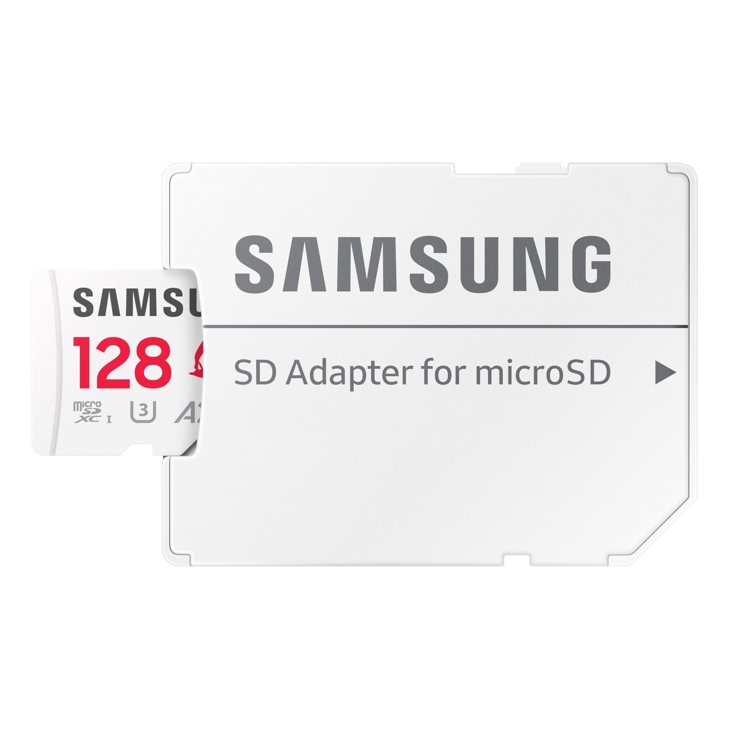 Samsung PRO Plus microSD Memory Card + Adapter, 128GB microSDXC, Up to 180 MB/s, Full HD & 4K UHD, UHS I, C10, U3, V30, A2, for Android Smartphones, Tablets, GoPRO, and DJI Drone (MB MD128SA/AM)