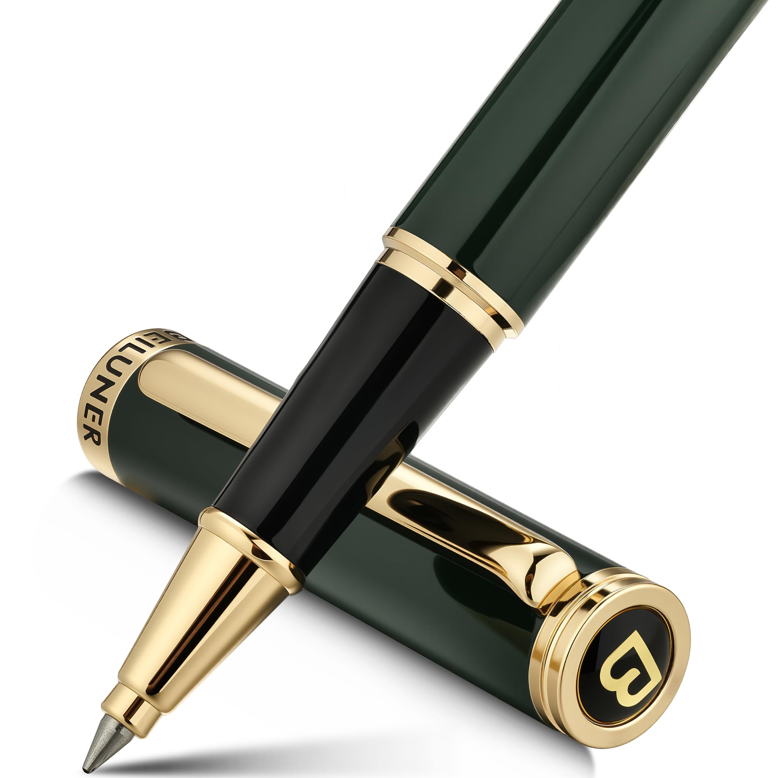 BEILUNER Luxury Rollerball Pen,24K Gold Trim,Noble and Elegant Designs,Schneider Ink Refill, Best Roller Ball Pen Gift Set for Men & Women, Professional, Executive Office, Nice Pens