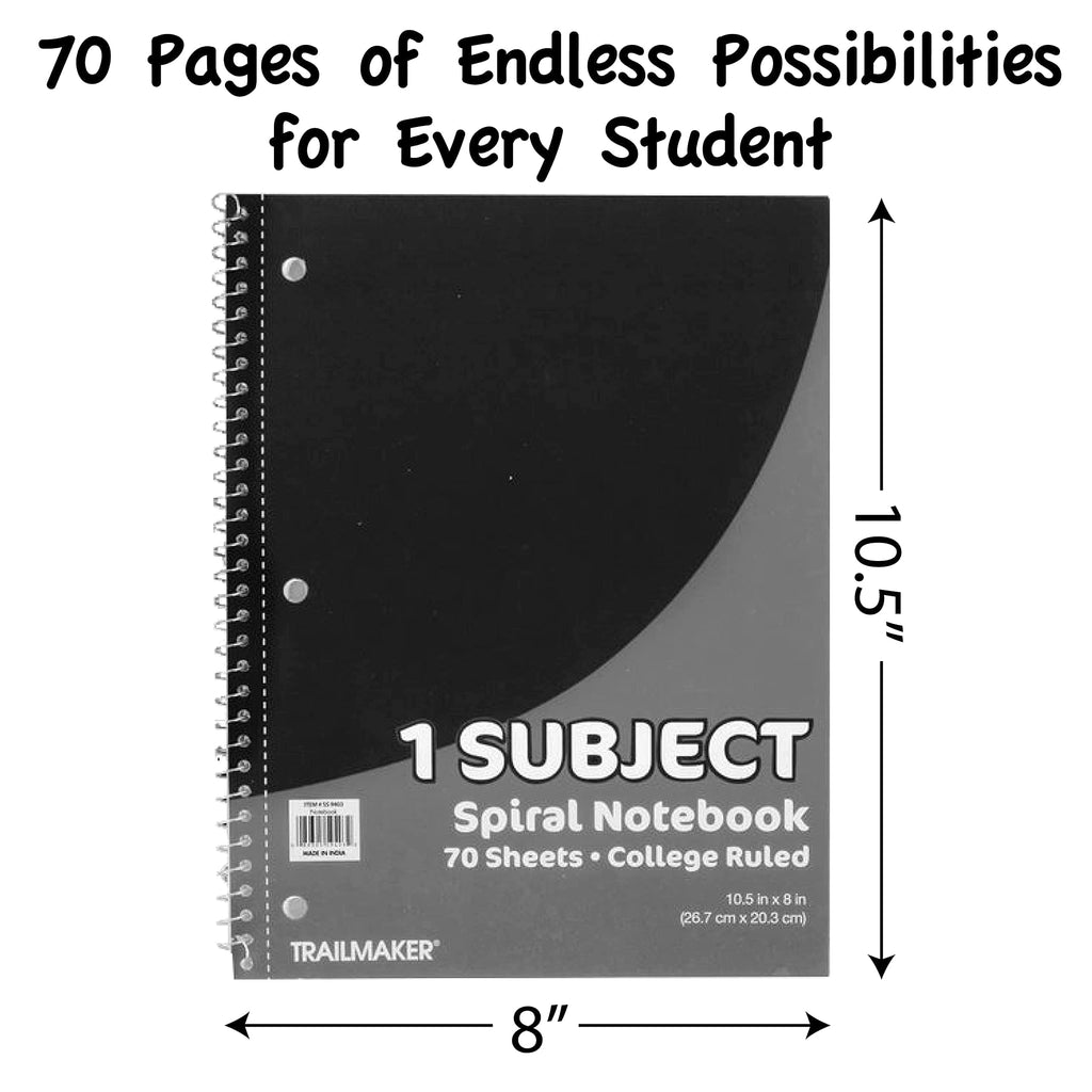 Trail maker Bulk Notebooks (2000 Pack), One Subject Notebooks College Ruled, 140 Pages (70 Sheets),Spiral Bulk Notebooks for Kids, School Supplies, Journaling, Note Taking, Students, and Work