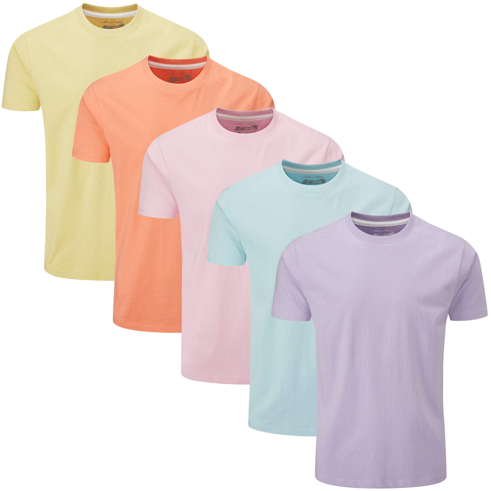 Charles Wilson Men's 5 Pack Crew Neck T-Shirt