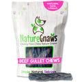 Nature Gnaws Beef Gullet Chews for Small Dogs 4-5" (20 Count) - Natural Beef Jerky Stick Dog Chew Treats - Rawhide Free