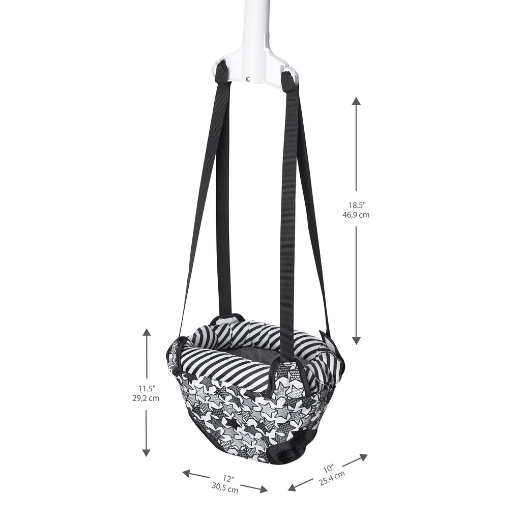 Evenflo Exersaucer Johnny Jumper Featuring Easy-to-Use Clamp Attachment for Quick and Tool-Free Set Up and Adjustable Straps to Customize The Height for Your Child, Owl