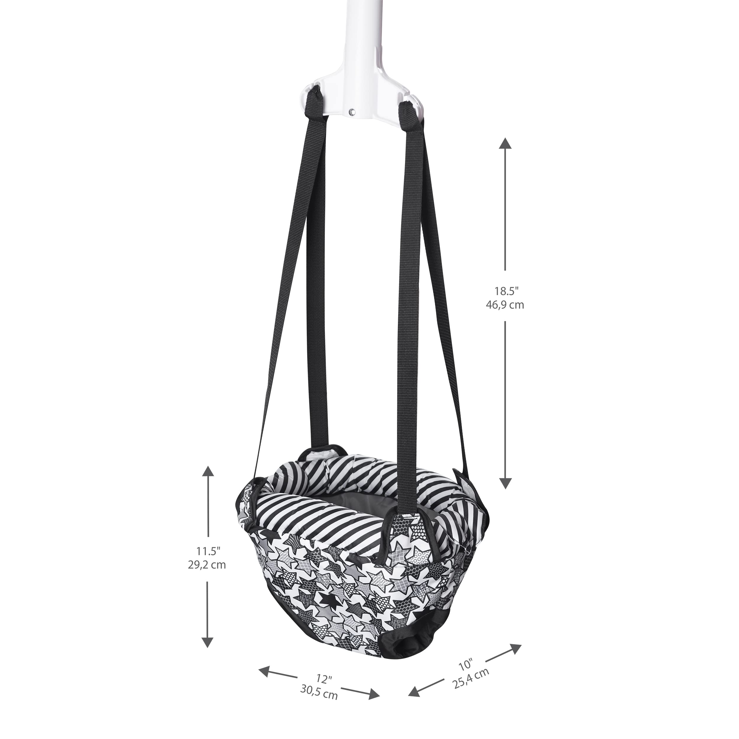 Evenflo Exersaucer Johnny Jumper Featuring Easy-to-Use Clamp Attachment for Quick and Tool-Free Set Up and Adjustable Straps to Customize The Height for Your Child, Owl