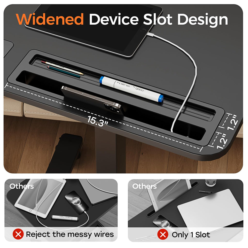 Small Mobile Standing Desk with Drawer, 23.6"x19.7" Rolling Laptop Cart on Wheels, Height Adjustable Sit Stand Computer Workstation with Storage for Compact Space, Black