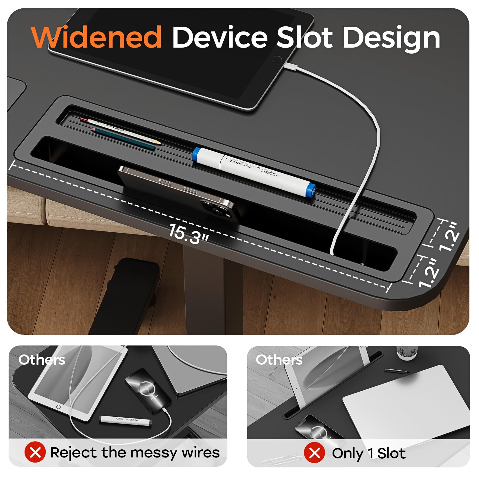 Small Mobile Standing Desk with Drawer, 23.6"x19.7" Rolling Laptop Cart on Wheels, Height Adjustable Sit Stand Computer Workstation with Storage for Compact Space, Black