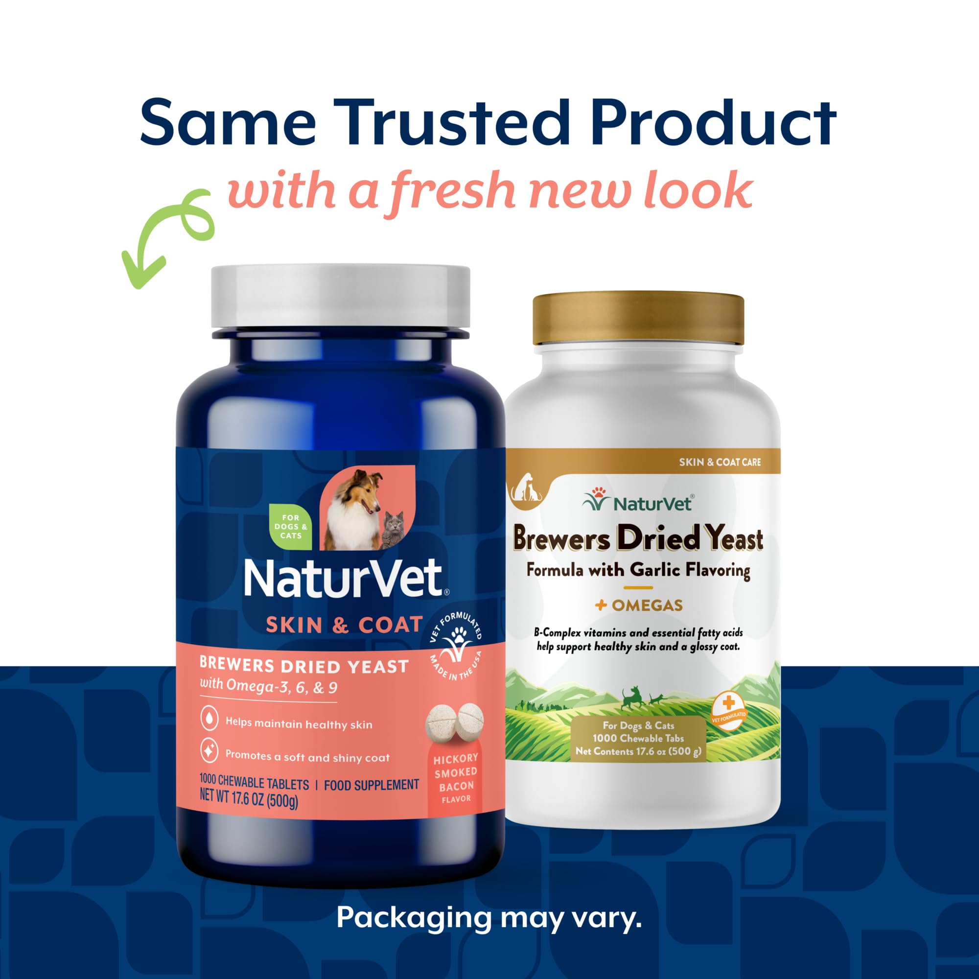 NaturVet – Brewer’s Dried Yeast Formula with Garlic Flavoring – Plus Omegas | Rich in Omega-3, 6 & 9 Fatty Acids | Fortified with B1, B2, Niacin & Vitamin C | For Dogs & Cats | 5000 Chewable Tablets