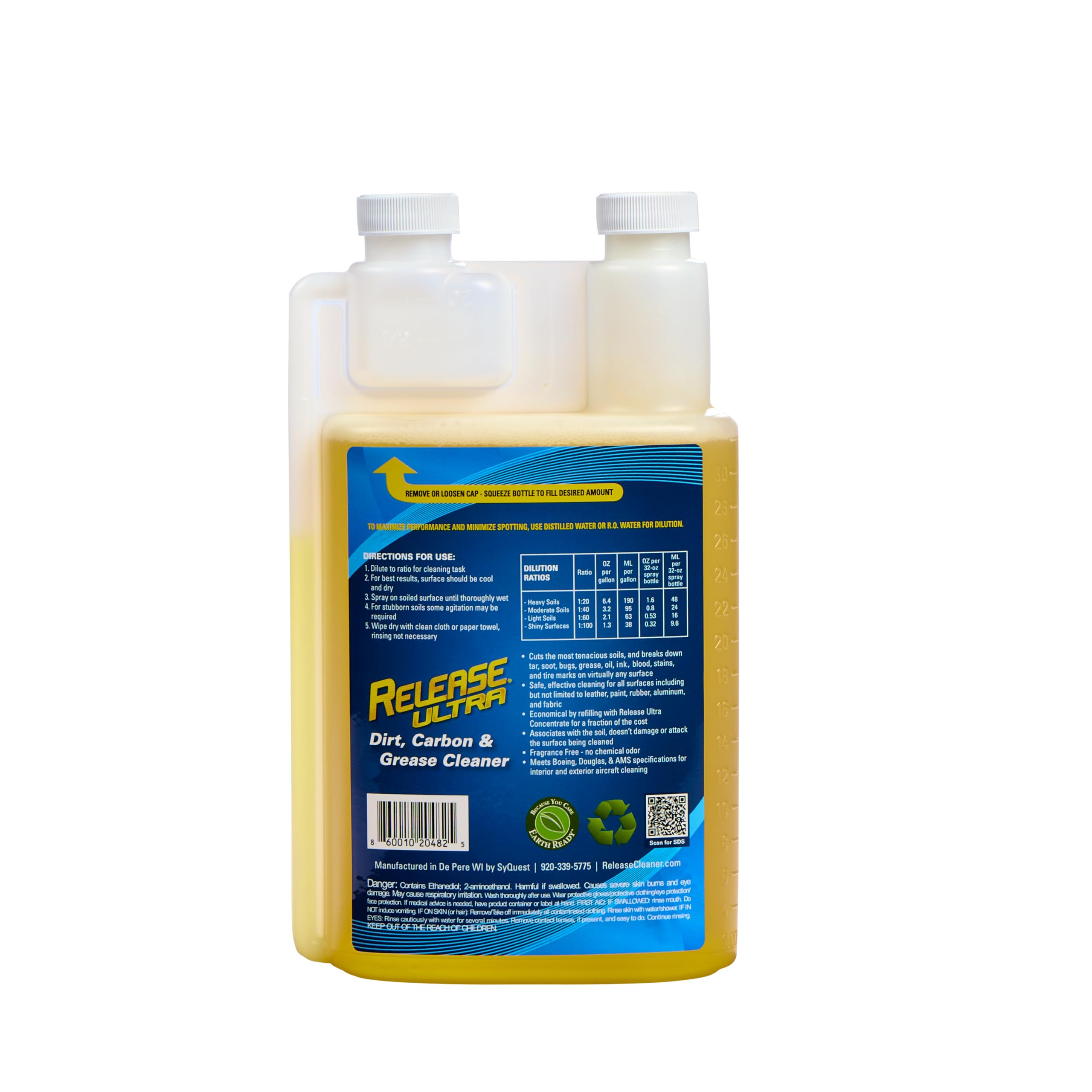 Release Ultra Concentrate All Surface Cleaner & Degreaser, Fragrance Free, No Rinse, Ultra Concentrated, 32 Fl Oz, makes 20 32 oz bottles | Fragrance Free, No Rinse, Ultra Concentrated, Makes 20 32 oz Bottles