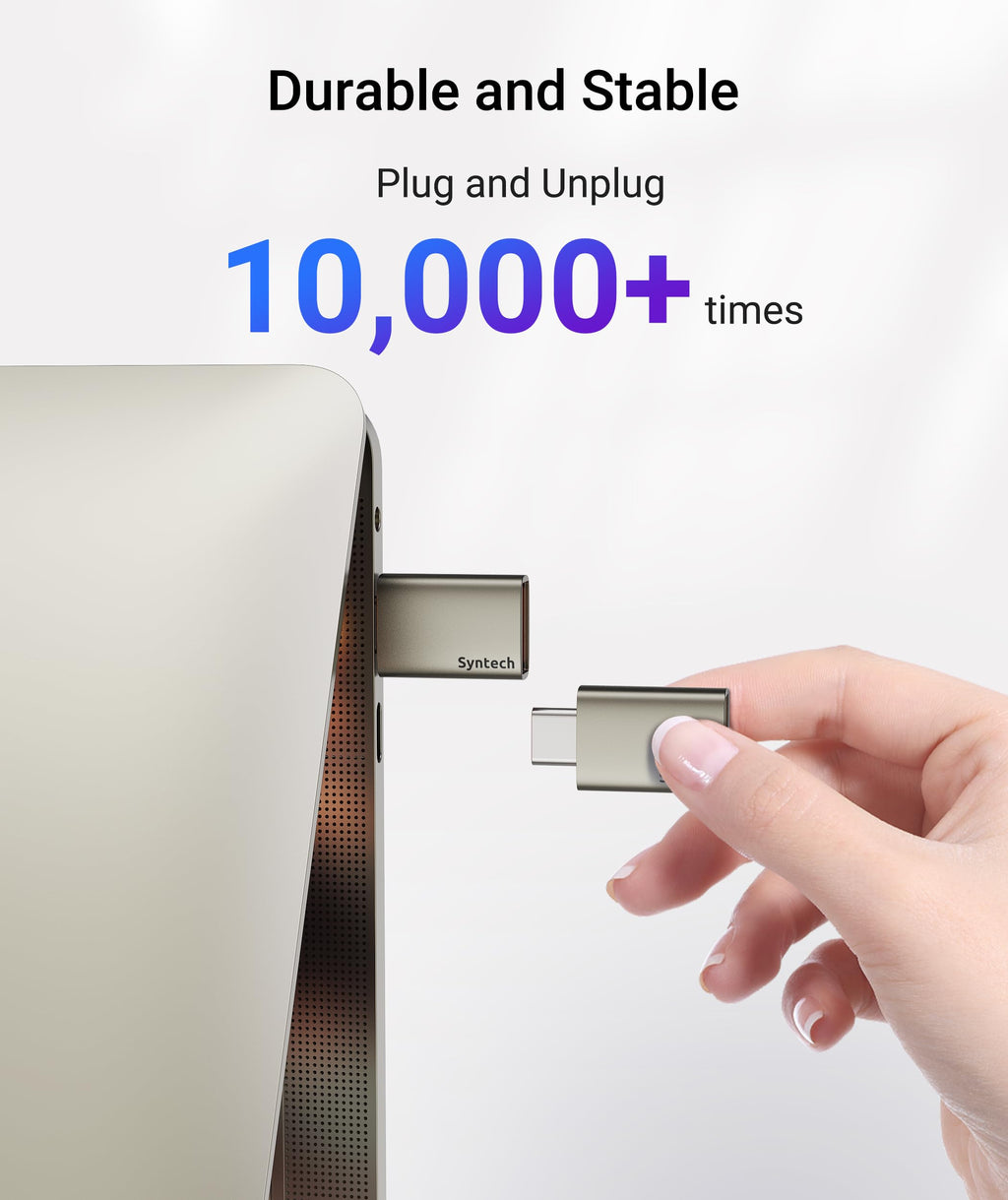 Syntech USB C to USB Adapter (2 Pack), 10Gbps USB3.2 Gen 2 Fit Side by Side, Type C Male to A 3.2 Female Adapter Compatible with iPhone 17e 17 Pro Max/iPad/iMac/MacBook Pro & Thunderbolt 5/4 Devices