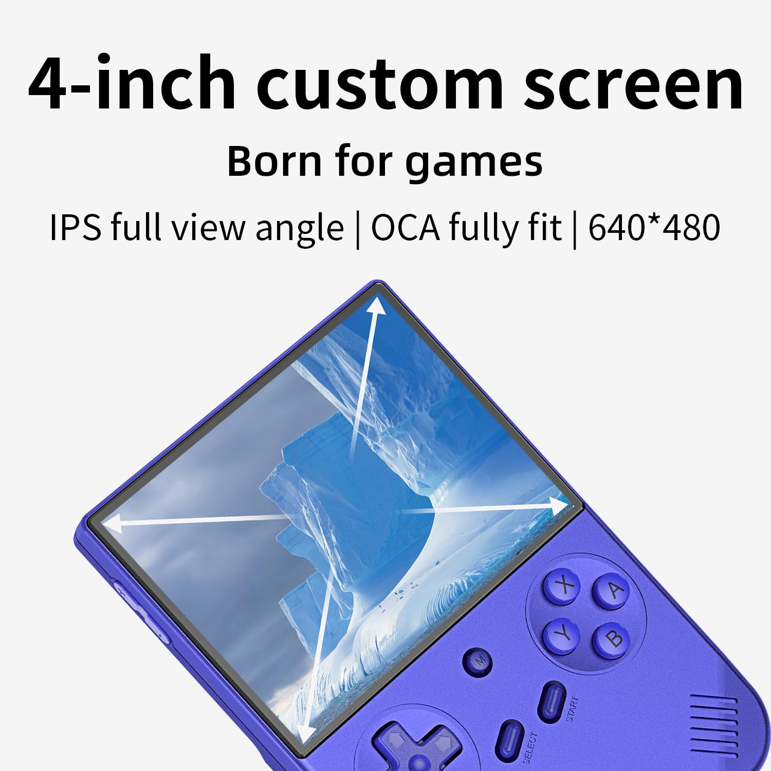 Anbenric RG40XX V Retro Handheld Game Console, 4.0 Inch IPS, Linux OS, 64GB Preloaded Classic Games, H700 Quad-Core, WiFi Bluetooth, Ideal for Travel, Commute, Home & Outdoor Entertainment(Indigo)