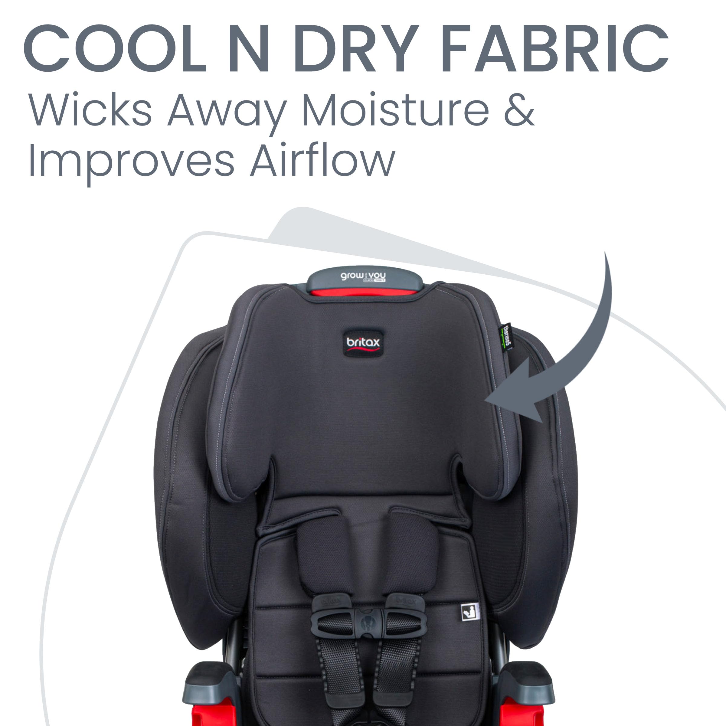 Britax Grow with You ClickTight Harness-2-Booster Car Seat, 2-in-1 High Back Booster, Black Contour