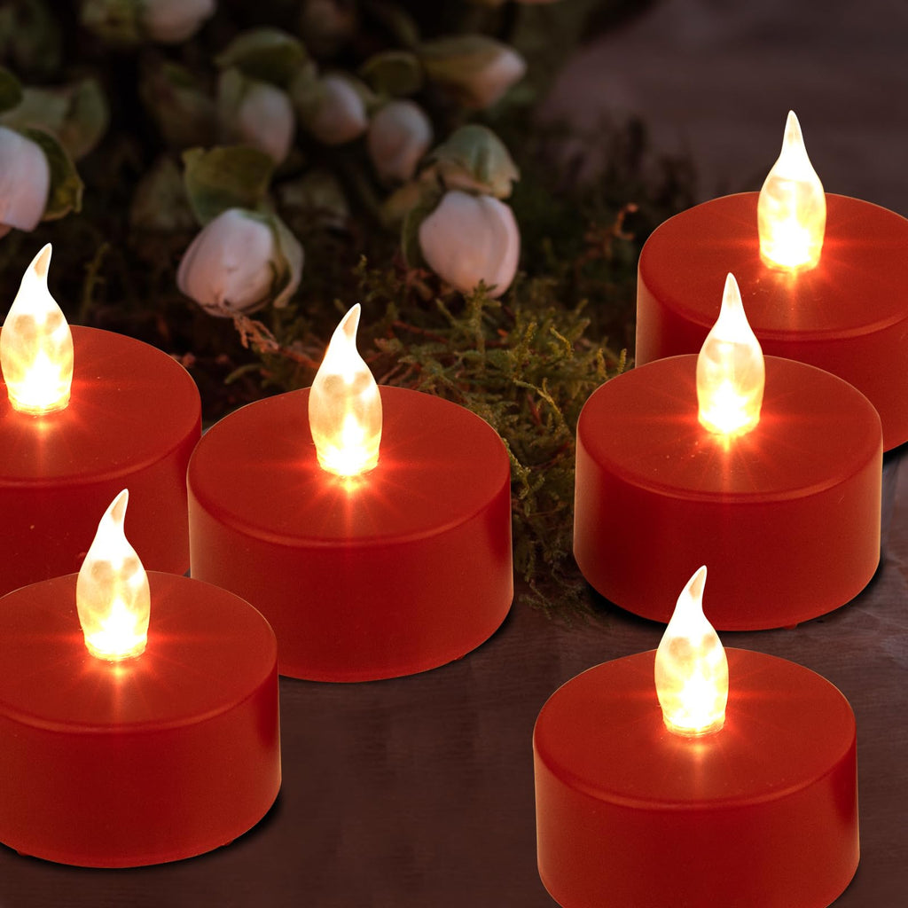 Tea Light Candles with Remote Control,Flickering Flameless LED Candle,Long Lasting 400+Hours,Battery Operated with Timer for Home Decoration Seasonal &Festival Celebration Warmyellow (5pcs)