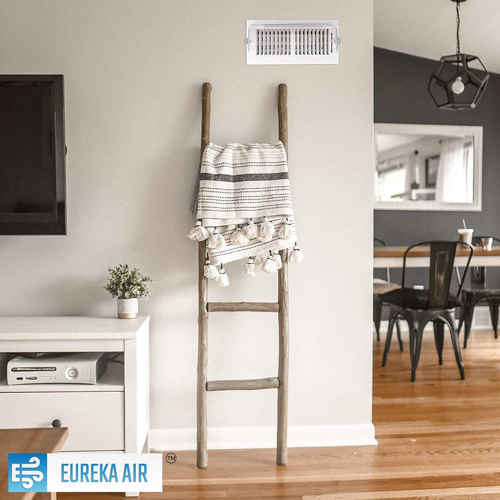Eureka Air Vent Deflector - Redirect Airflow - Fits 10" to 14" Wide Floor, Wall, Ceiling Vent Registers - Multi-Surface Use - Strong Neodymium Magnets and 3M Adhesive Tabs Included - 2-Pack