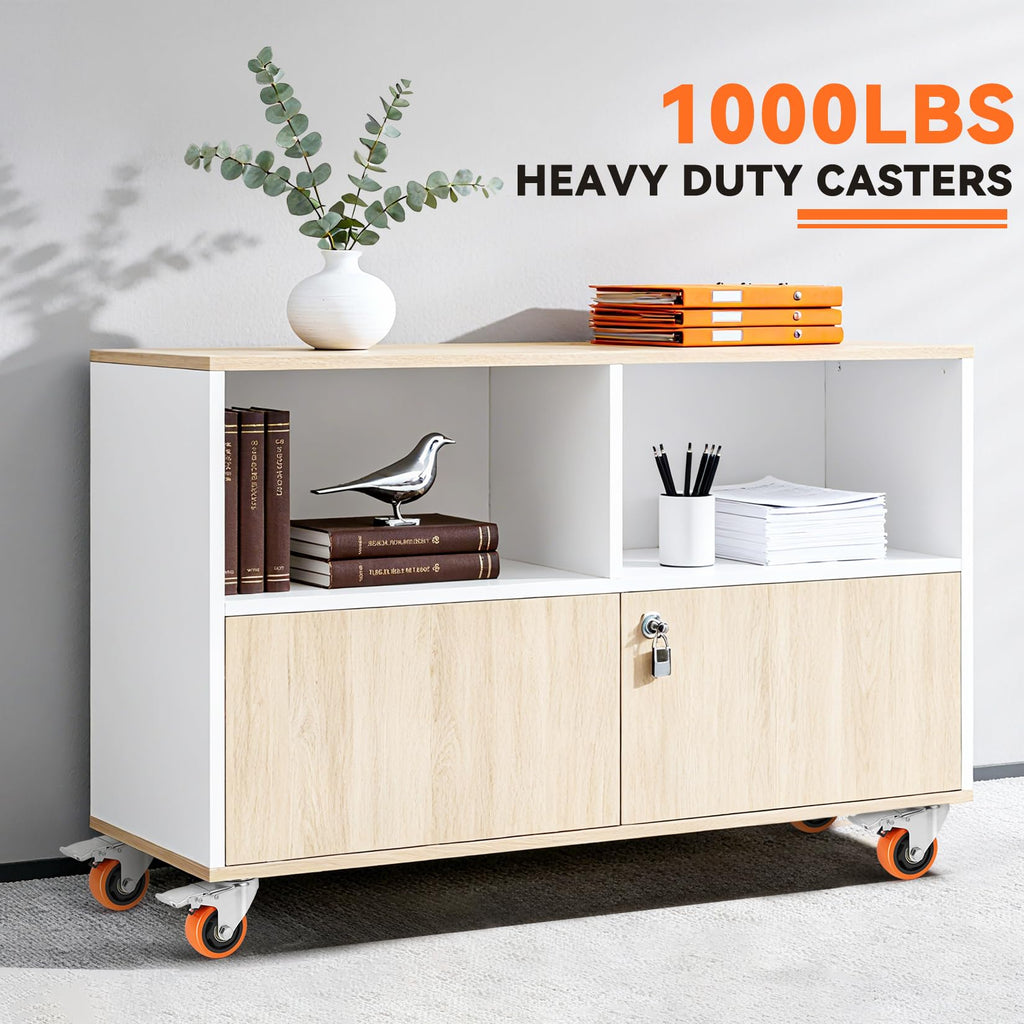 W B D WEIBIDA 2" Plate Caster Wheels Heavy Duty 600 Lbs Load Capacity Swivel Casters with Brake Set of 4, Safety Dual Locking, No Noise Wheels for Furniture, Carts (Screws and Screwdriver)