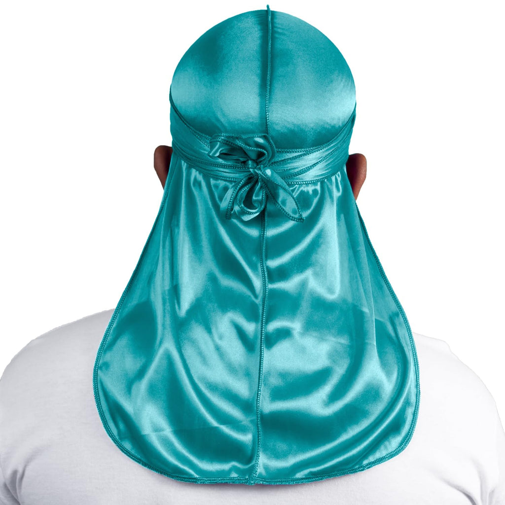 4PCS Silky Durags for Men Women 360 Waves with 1 Wave Cap, Silky Satin Durag Extra Long Tails