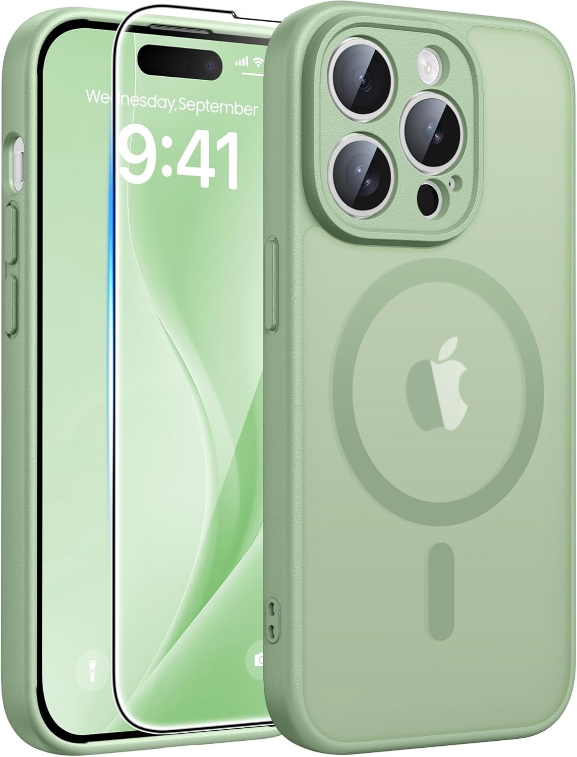 FNTCASE for iPhone 17 Case: [Compatible with Magsafe] Translucent Matte Cases with [Full Camera Protection] [Screen Protector] Military Grade Shockproof Protective Phone Cover - Light Purple