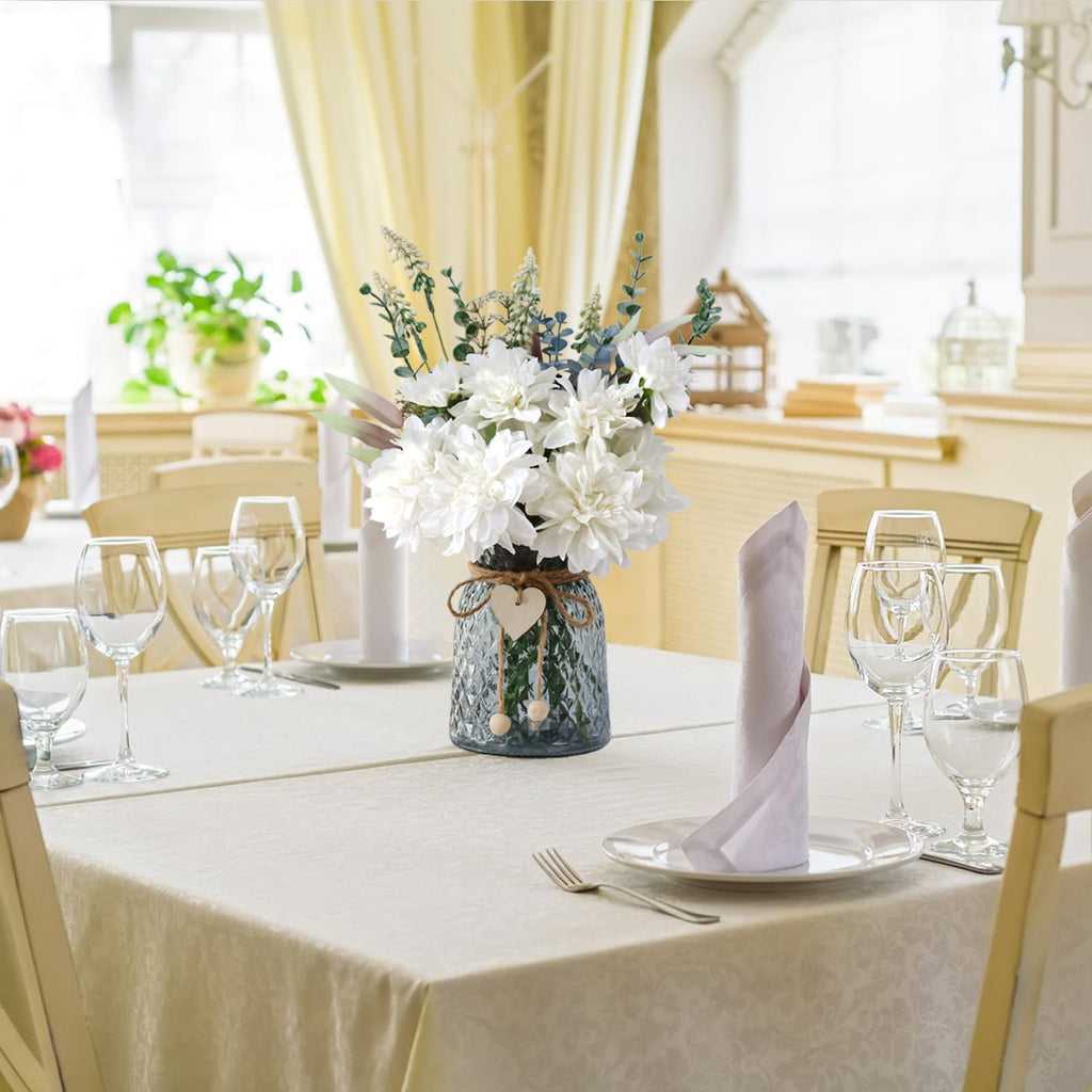 Leftover Fake Flowers in Vase,Faux Flowers in Vase,Table Centerpieces for Dining Room,Flower Centerpieces for Tables,Artificial Flowers,Kitchen Decor,Coffee Table Decor
