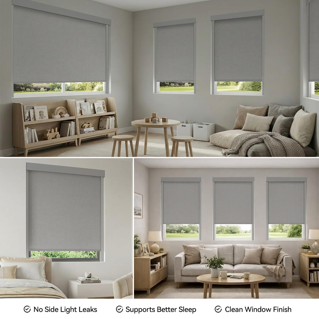 ZSTARR PVC Light Blockers Blackout Light Blockers Side Tracks for Window Shades Blinds Side Tracks for Blackout Shades Easy to Install Light Blocking Strips for Bedroom (Black, 58",2Pcs)