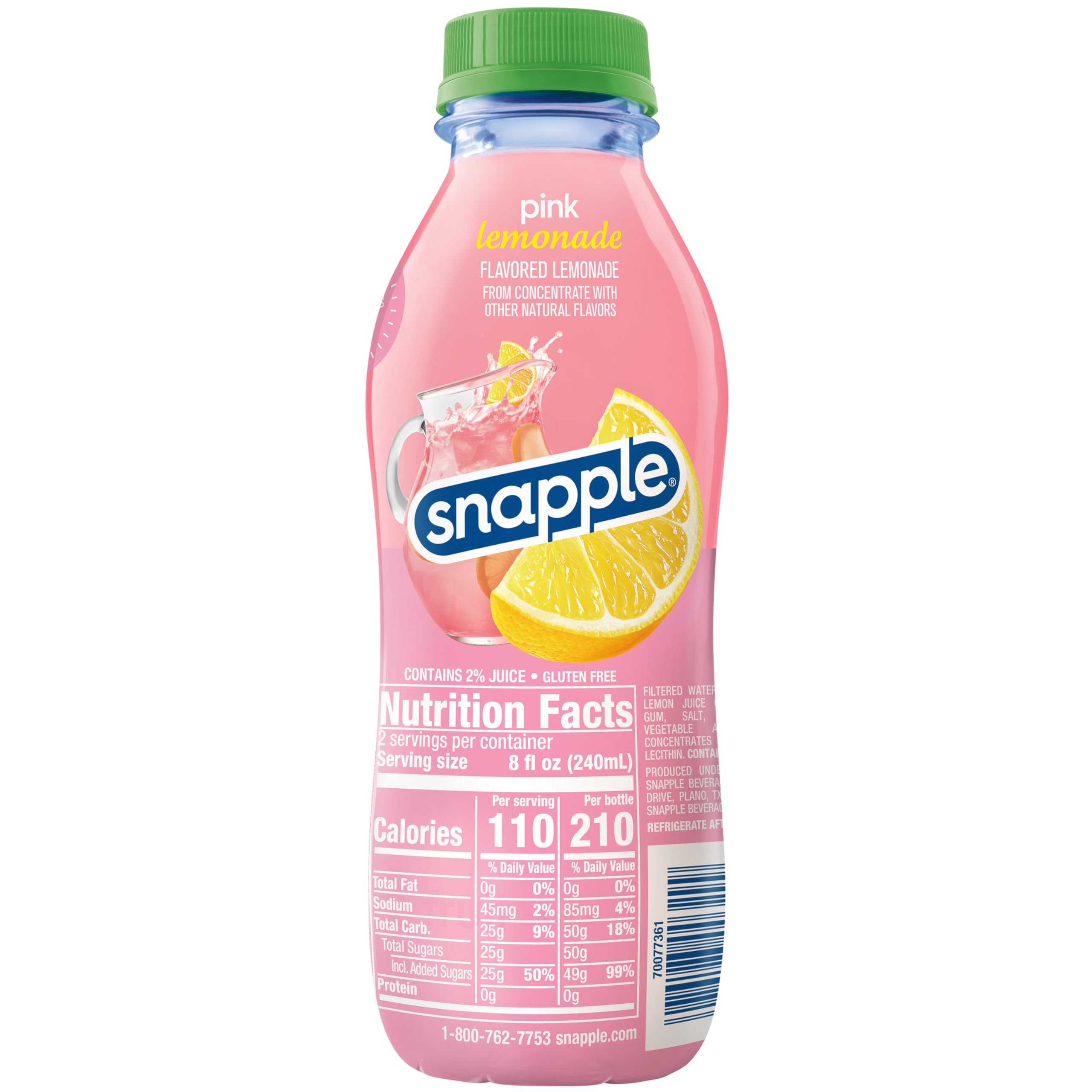 Snapple Apple Juice Drink, 16 fl oz recycled plastic bottle, 6 pack