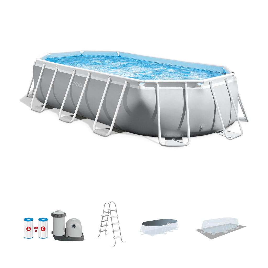 INTEX 26700EP 10Ft X 30In Prism Frame Premium Above Ground Swimming Pool (Pump Not Included)
