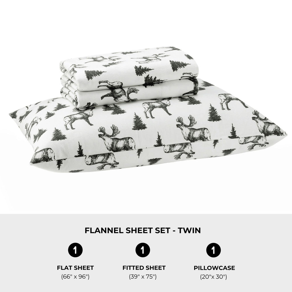 Featherhead 100% Cotton 4PCs Flannel Sheet Set | Double-Brushed for Extra Softness, Warm & Breathable, Extra Deep Pockets fits Up to 17” (Beige, Twin)